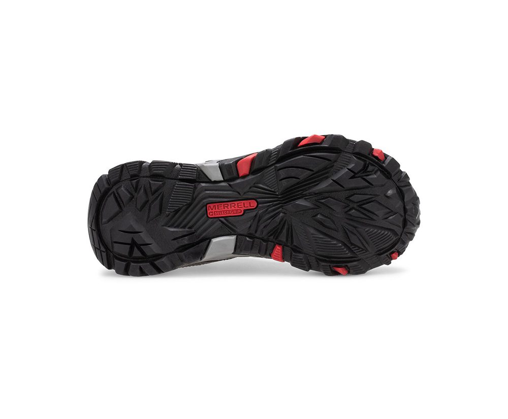 Merrell Hiking Shoes Grey/Red/Black - Trail Quest - Kids 56WFXSVNG